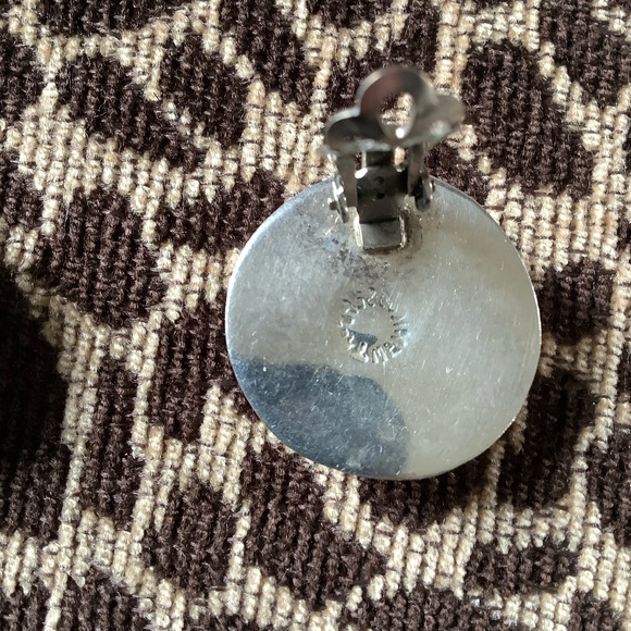 Vintage Sterling Silver Clip On Earrings Made In Mexico - Picture 4 of 8